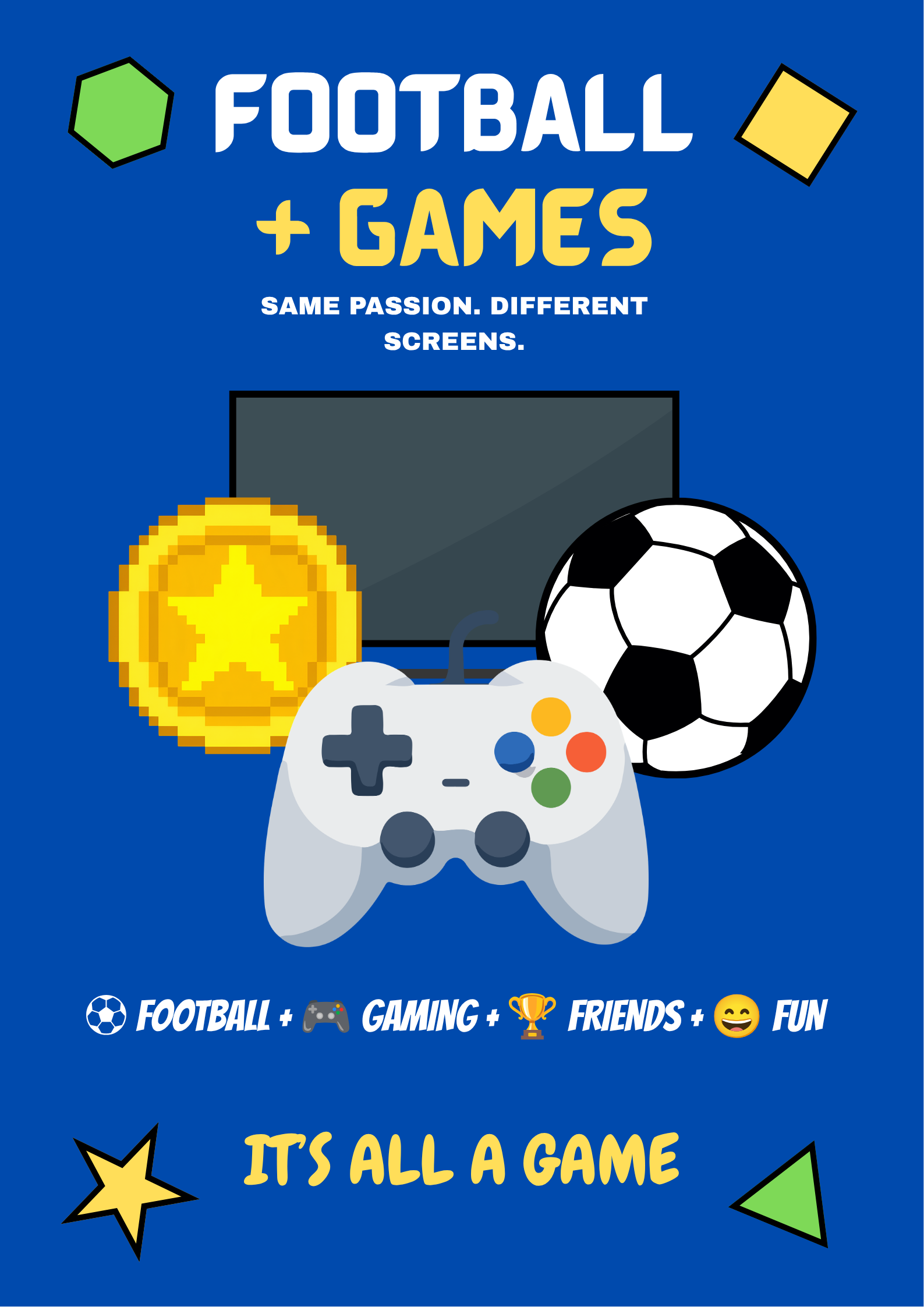 Football and games poster